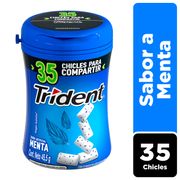 Chicles Trident Sin Azúcar Sabor Menta Botella 35 un.