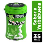 Chicles Trident Sin Azúcar Sabor Yerbabuena 35 un.