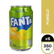 Pack 6 un. Bebida Fanta Pomelo Lata 350 ml