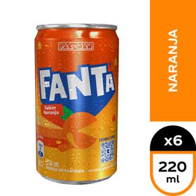 Pack 6 un. Bebida Fanta Naranja 220 ml