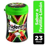 Chicles Trident Splash Sin Azúcar Sabor Frutilla Limón 23 un.