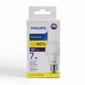 Ampolleta LED Philips 7W Luz Cálida