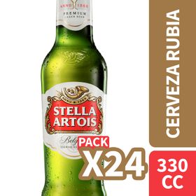 Pack 24 un. Cerveza Stella Artois Lager 5.2° 330 cc