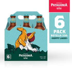 Pack 6 un. Cerveza Patagonia Hoppy Lager 4.8° 330 cc