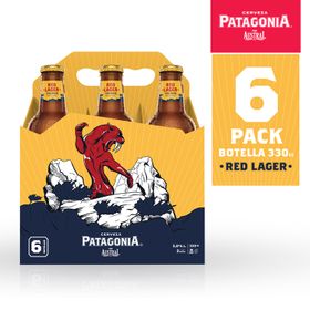 Pack 6 un. Cerveza Patagonia Red Lager 5.0° 330 cc