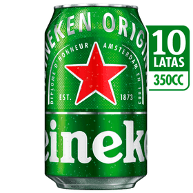 Pack 10 un. Cerveza Heineken Lager 5.0° 350 cc