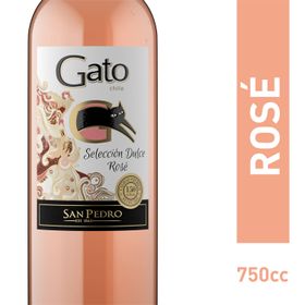 Cóctel de Vino Gato Selección Dulce Rosé 8° botella 750 cc