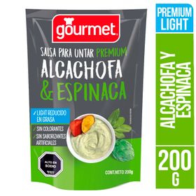 Salsa Para Untar Gourmet Premium Alcachofa Espinaca 200 g