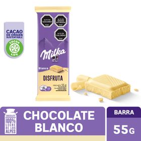 Chocolate blanco de leche 55 g