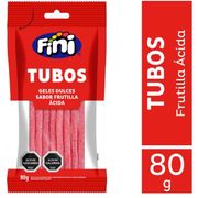 Tubos Fini Frutilla Ácido 80 g