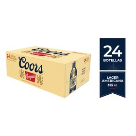 Pack 24 un. Cerveza Coors Lager 5.0° 355 cc