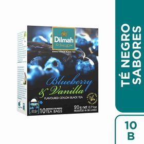 Té Negro Ceylon Dilmah Arándano Vainilla 10 Bolsitas