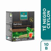 Té Negro Ceylon Dilmah Earl Grey Con Bergamota 10 Bolsitas