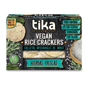 Galletas Vegan Rice Cracker Hierbas Frescas Tika 100 g