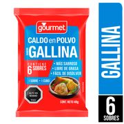 Caldo Polvo Gourmet Gallina 6 un.