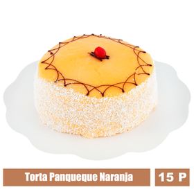 Torta Panqueque, Crema de Naranja y Coco