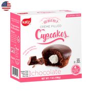 Cupcake Katz Chocolate Relleno Sin Gluten 4 un.