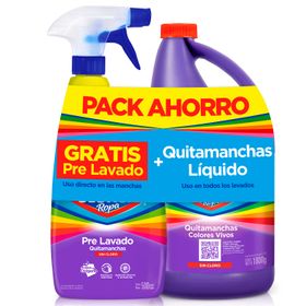 Pack Quitamanchas Clorox Ropa Color 1.8 L + Prelavado 500 ml.