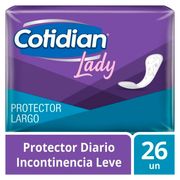 Protectores Diarios Cotidian Lady Largo 26 un.