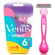 Afeitadoras Desechables Venus Suave 6 un.