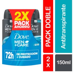Desodorante Spray Dove Men Invisible Dry y Cuidado Total 89 g 2 un.