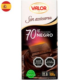 Chocolate sin azúcar 70% cacao 100 g