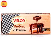 Cobertura Para Postre Valor 70% Negro 200 g