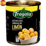 Aceitunas Verdes Fragata Rellenas de Limón 85 g drenado