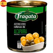 Aceitunas Verdes Fragata Rellenas de Alcaparras 85 g drenado