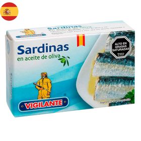 Sardinas En Aceite de Oliva Vigilante 88 g drenado