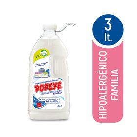 Detergente Líquido Popeye Hipoalergénico 3 L