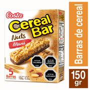 Barra Cereal Cerealbar Nuts Maní 5 un.