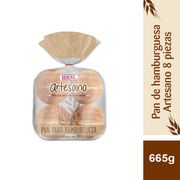 Pan Hamburguesa Ideal Artesano 720 g 8 un.