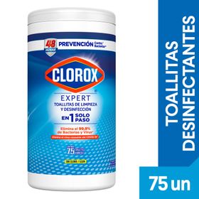 Toallitas Desinfectantes Clorox Expert Bote 75 un.