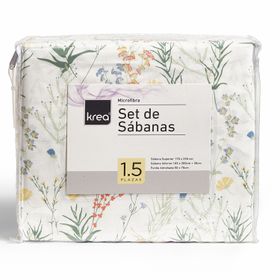 Sábana Estampada 1.5 Plazas Microfibra 120gsm Primavera