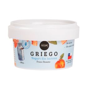 Yogurt Griego Artisan Sin Lactosa Durazno 150 g