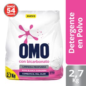 Detergente Polvo Omo con Bicarbonato 2.7 kg
