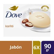 Jabón Barra Dove Karité 90 g 6 un.