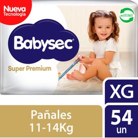 Pañales Babysec Super Premium Talla XG 54 un.