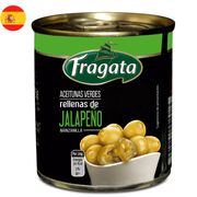 Aceitunas Verdes Fragata Rellenas de Ají Jalapeño 85 g drenado