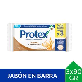 Jabón Barra Protex Avena 90 g 3 un.