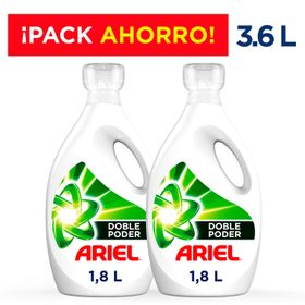 Detergente Líquido Ariel Doble Poder 2x 1.8 L
