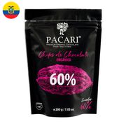 Chips de Chocolate Pacari Orgánico 60% Cacao 200 g