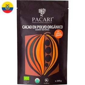 Polvo de Cacao 100% Pacari Sin Azúcar 200 g