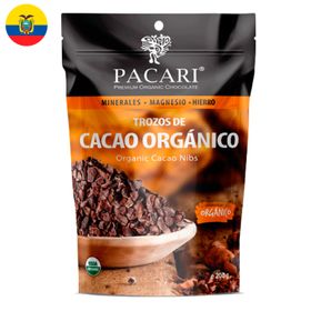 Chocolate orgánico nibs cacao 200 g