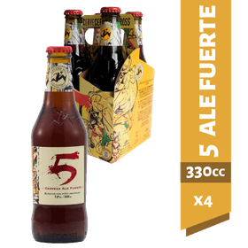 Pack 4 un. Cerveza Kross 5 Aniversario Amber Ale 7.2° 330 cc