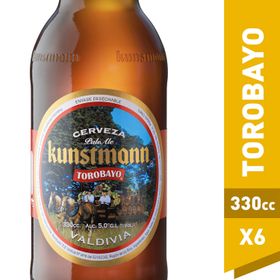 Pack 6 un. Cerveza Kunstmann Torobayo Pale Ale 5.0° 330 cc
