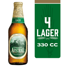 Pack 4 un. Cerveza Austral Lager 4.6° 330 cc