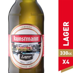 Pack 4 un. Cerveza Kunstmann Rubia Lager 4.3° 330 cc