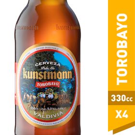 Pack 4 un. Cerveza Kunstmann Torobayo Pale Ale 5.0° 330 cc